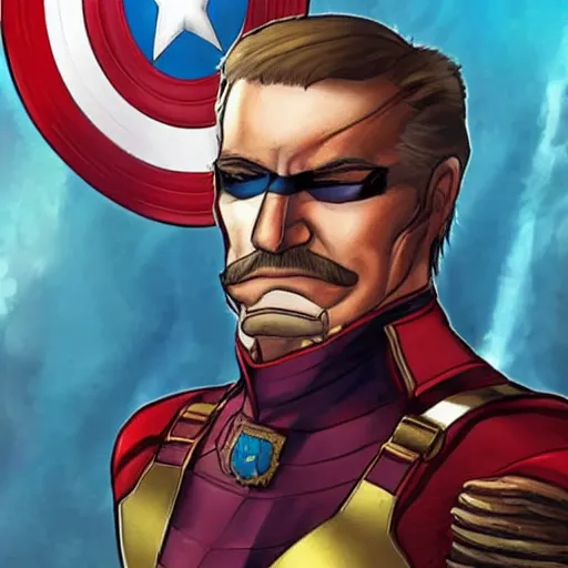 Image similar to detailed picture of captain russia, marvel
