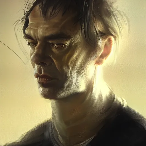 Portrait of Young Hugo Weaving by Greg Rutkowski, Stable Diffusion