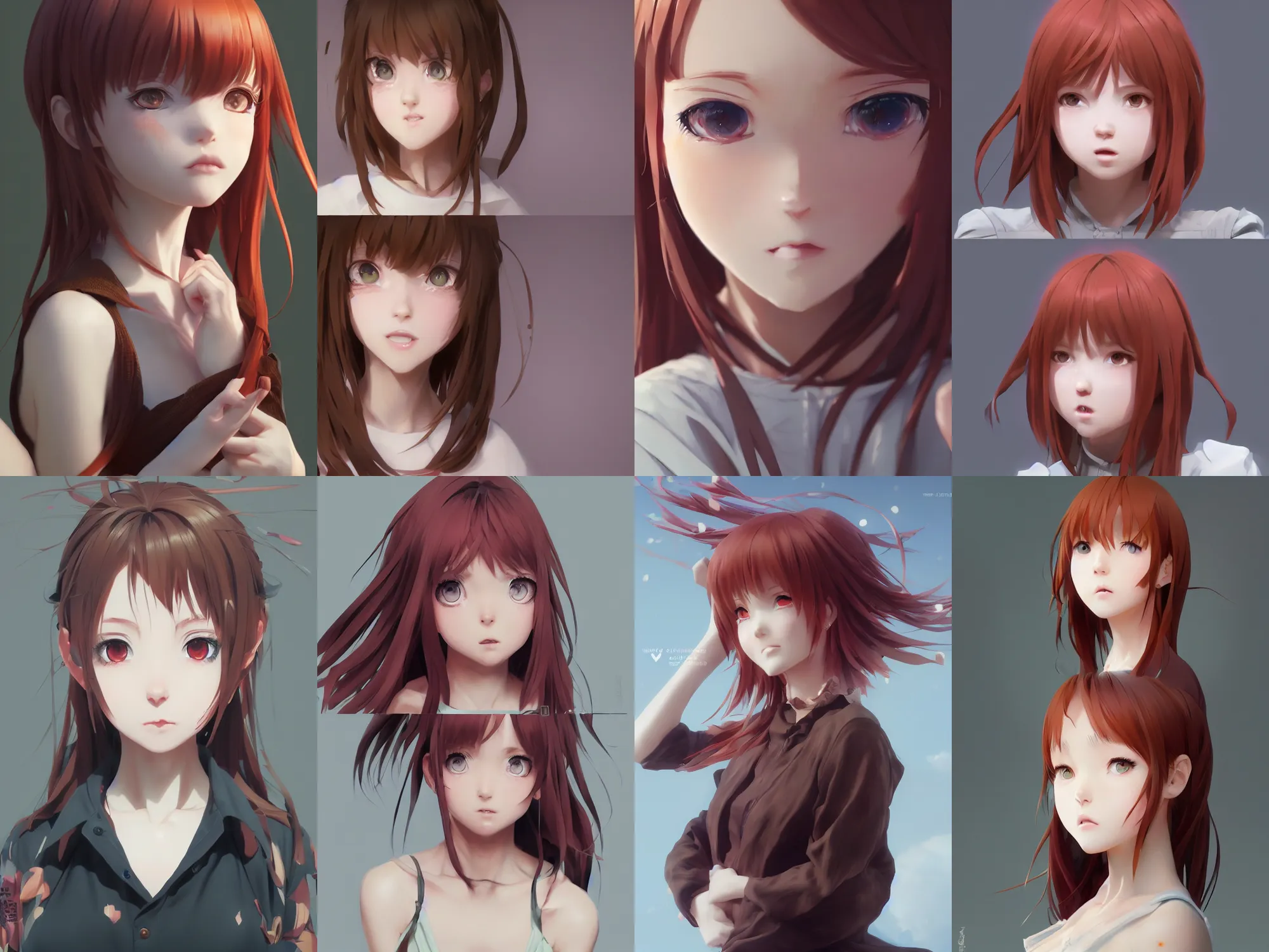 Prompt: Very complicated dynamic composition, realistic anime style at Pixiv CGSociety by WLOP, ilya kuvshinov, krenz cushart, Greg Rutkowski, trending on artstation. Zbrush sculpt colored, Octane render in Maya and Houdini VFX, digital brush strokes, close-up portrait of young redhead girl in motion, cute, innocent, she expressing joy, wearing military uniform, silky hair, stunning deep eyes. Very expressive and inspirational. Amazing textured brush strokes. Cinematic dramatic soft volumetric studio lighting