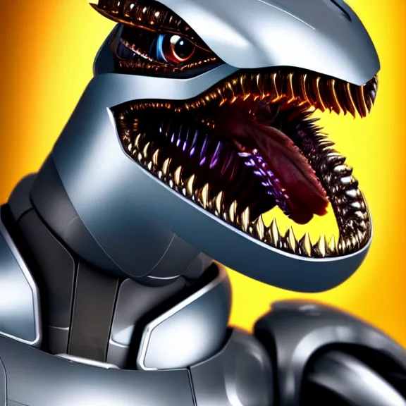 Image similar to close up headshot of a cute beautiful stunning anthropomorphic female robot dragon, with sleek silver metal armor, glowing OLED visor, facing the camera, looking at you, high quality dragon maw open and about to eat you, food pov, the open maw being highly detailed and soft, soft tongue, detailed esophagus, highly detailed digital art, furry art, anthro art, sci fi, warframe art, destiny art, high quality, 3D realistic, dragon mawshot, maw art, pov furry art, furry mawshot, macro art, dragon art, Furaffinity, Deviantart, Eka's Portal, G6