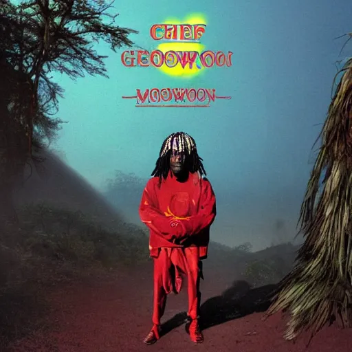 Prompt: chief keef morrowind album cover