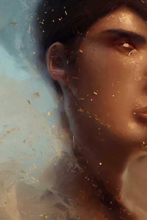 Image similar to greek goddess of ai art, close - up portrait, powerfull, intricate, elegant, volumetric lighting, scenery, digital painting, highly detailed, artstation, sharp focus, illustration, concept art, ruan jia, steve mccurry