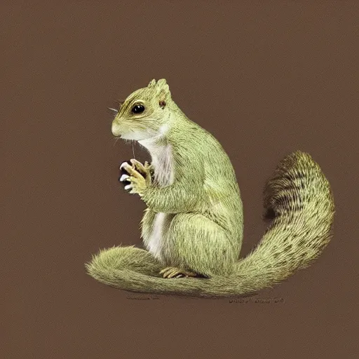Image similar to detailed photorealistic squirell praying in the style of national geographic