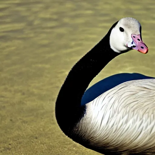 Prompt: A goose animal with thick jawline, golden ratio