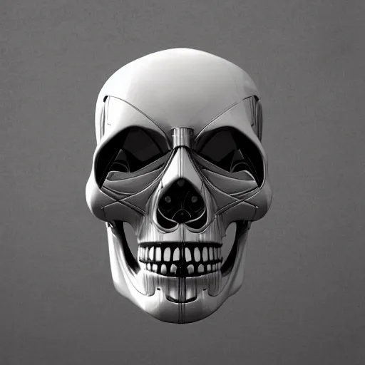 Image similar to robotic skull