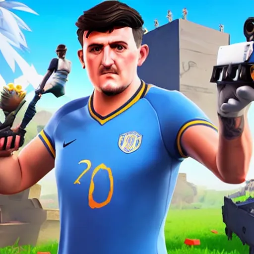 Prompt: harry maguire as a fortnite character