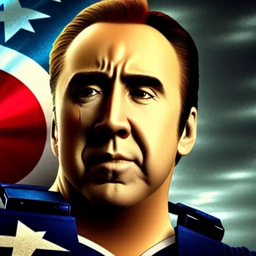 Prompt: Nicolas Cage as captain america