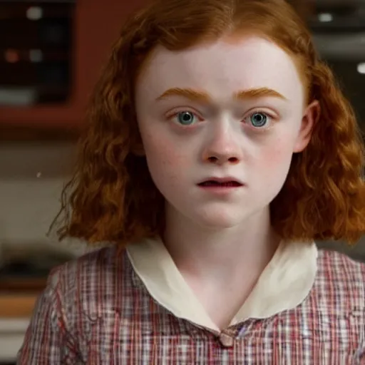 Image similar to sadie sink face in a kitchen sink