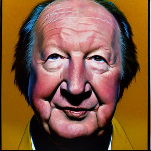 Image similar to charlie haughey portrait photograph by chuck close