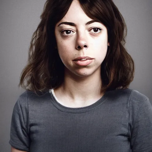 Image similar to a masterpiece portrait photo of a beautiful young woman who looks like a tai aubrey plaza