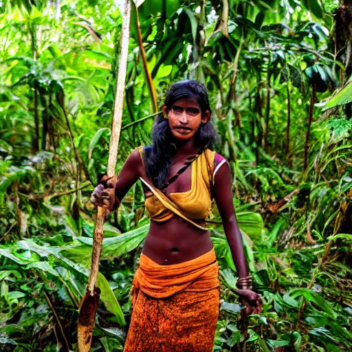 Image similar to sri lankan jungle woman hunter photo