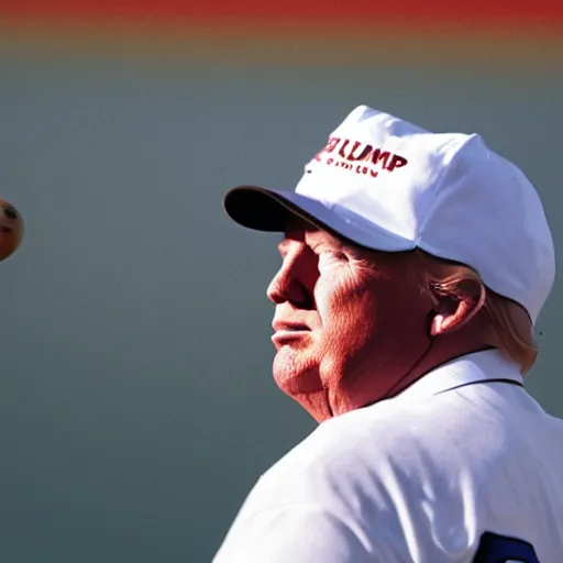 Prompt: donald trump playing baseball, photorealistic, ultra detailed, high resolution, 8 k