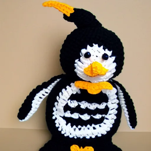 Image similar to crocheted penguin