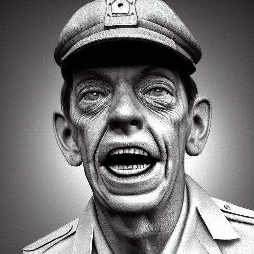 Image similar to hyperrealistic dslr film still of barney fife in andy griffith show, stunning 8 k octane comprehensive 3 d render, inspired by istvan sandorfi & greg rutkowski & unreal engine, perfect symmetry, dim volumetric cinematic lighting, extremely hyper - detailed, extremely lifelike attributes & lifelike texture, intricate, masterpiece, artstation, stunning