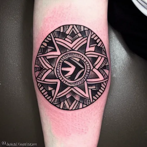 Image similar to a small vector tattoo design. tribal.