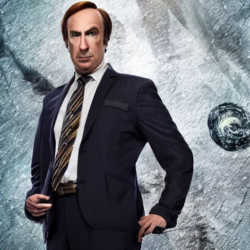 Prompt: saul goodman dressed as a star trek character, tv still, 4k,