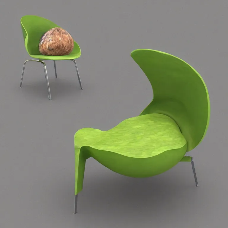 Image similar to realistic avocado chair