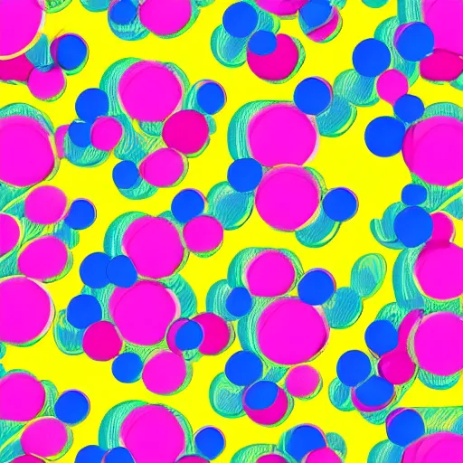 Prompt: pattern, pink, yellow, blue