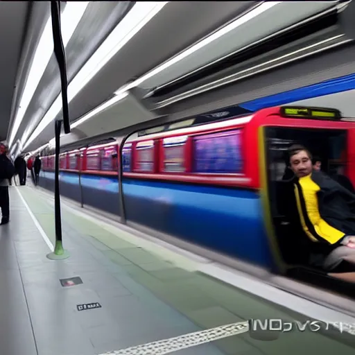 Prompt: Daniel Ricciardo driving a London underground tube train in a station, sad, photorealistic, 4k