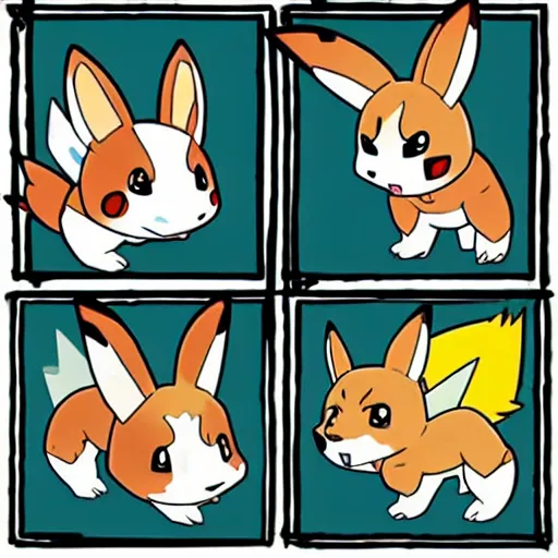 Image similar to “a new corgi Pokémon, Ken Sugimori art style, HQ”