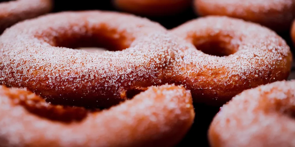 Prompt: Macro shot of a Krispy Kreme Donut