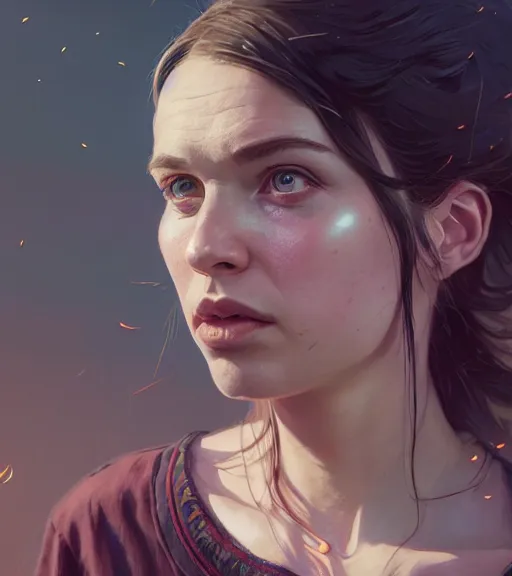 Image similar to highly detailed portrait in gta v, stephen bliss, unreal engine, fantasy art by greg rutkowski, loish, rhads, ferdinand knab, makoto shinkai and lois van baarle, ilya kuvshinov, rossdraws, tom bagshaw, global illumination, radiant light, detailed and intricate environment