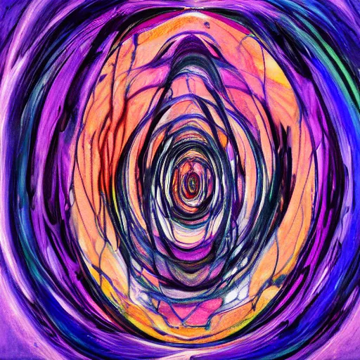 Image similar to the god of art on purple valley, abstract art