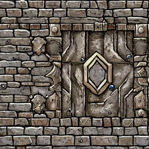 Image similar to hand painted dungeon texture with perfect details, symmetry, digital art