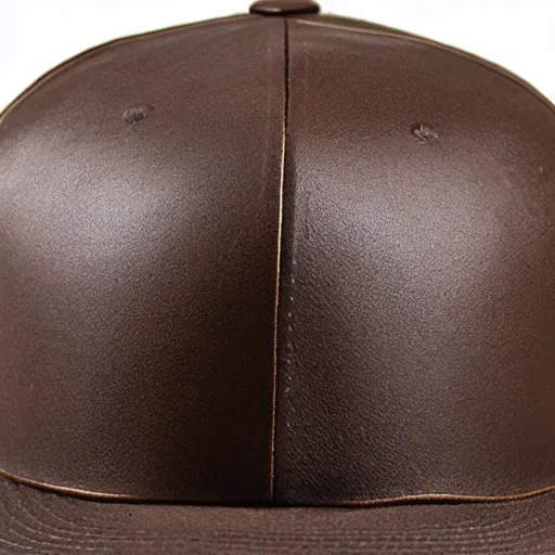 Prompt: leather patch hat photo, realistic