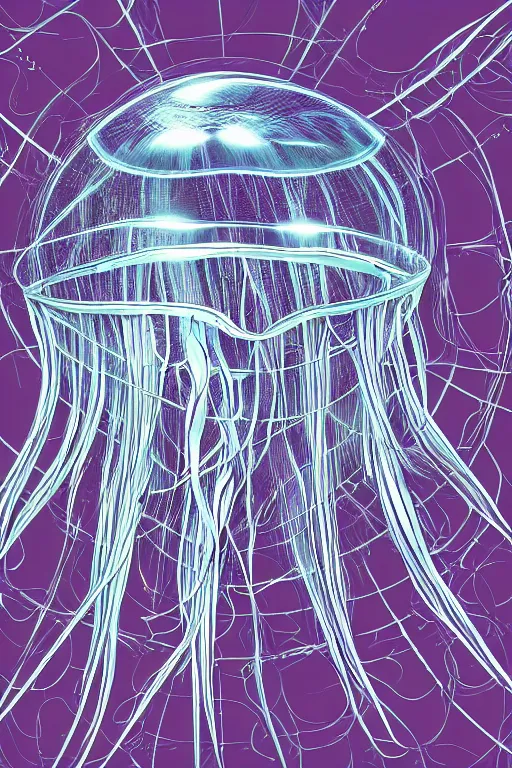 Image similar to the world inside a jellyfish, symmetrical, highly detailed, digital art, sharp focus, skeleton, trending on art station