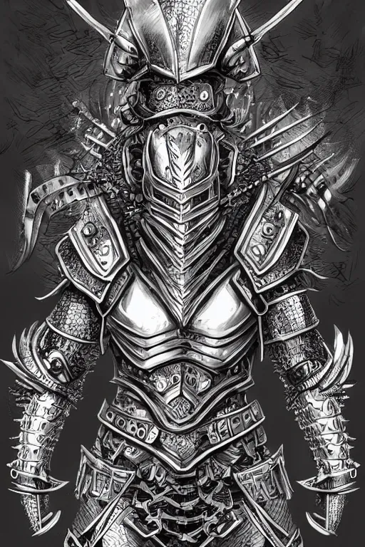 Image similar to human warrior, lobster themed armour, symmetrical, highly detailed, digital art, sharp focus, trending on art station, kentaro miura manga art style