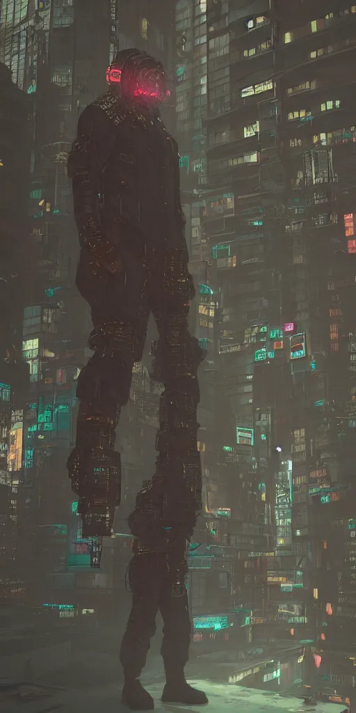 Prompt: a cyberpunk under-dweller in a city called New Norilsk, Koji Morimoto, rendered in unreal engine 3D, octane render, volumetric lighting, anti aliasing, 4k