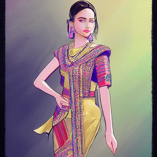 Fashion Illustration Saree Cheap Online | ekosplay.com