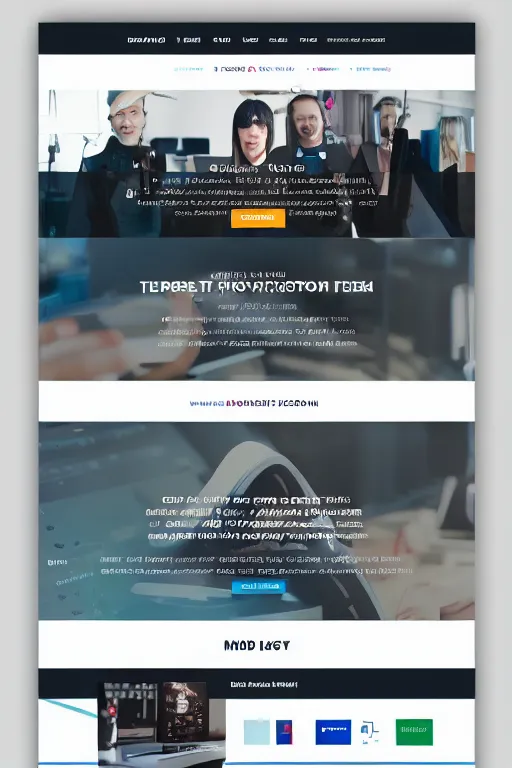 Image similar to online radio, website design landing page template