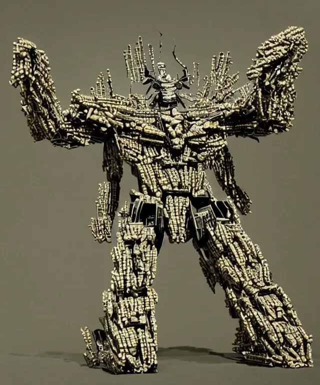 Prompt: a decepticon made of insects, photorealistic