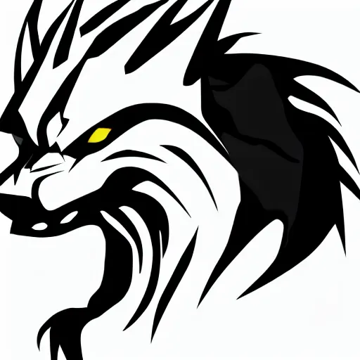 Image similar to fenrir minimalist