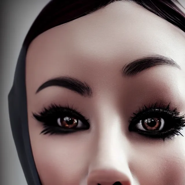 Prompt: perfectly centered close up portrait, ninja, perfect human female specimen, professional portrait photography, candid photography, highly detailed, unreal engine 5