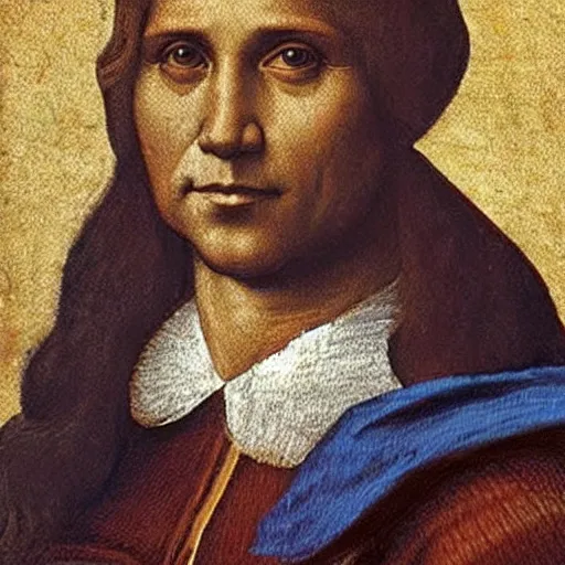 Prompt: portrait of barack obama, short hair. painting by leonardo da vinci