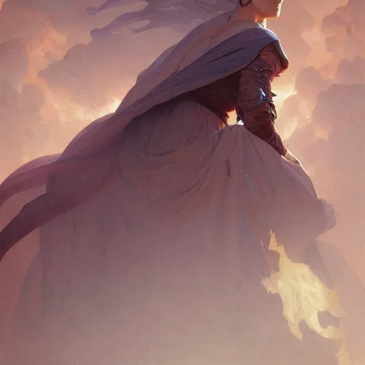 Image similar to hellscape watcher of clouds, intricate, elegant, highly detailed, digital painting, artstation, concept art, smooth, sharp focus, illustration, art by artgerm and greg rutkowski and alphonse mucha and william - adolphe bouguereau