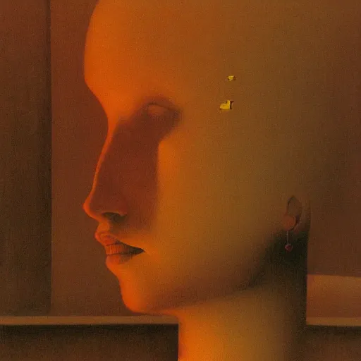 Image similar to a businesswoman with a tv monitor for a head, surrounded by calendars, beksinski, wayne barlowe
