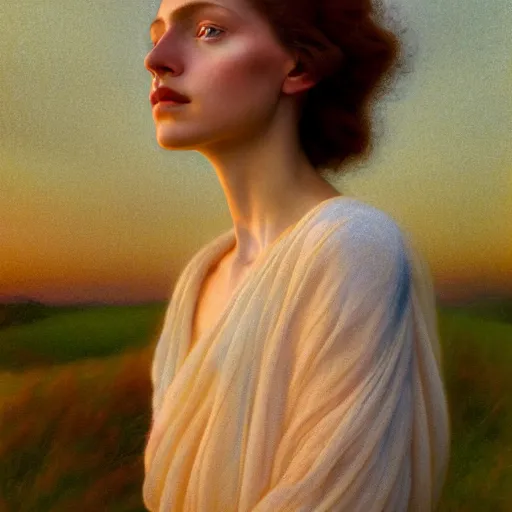 Prompt: photographic portrait of a stunningly beautiful arts and crafts art nouveau secessionist symbolism female in soft dreamy light at sunset, contemporary fashion shoot, by edward robert hughes, annie leibovitz and steve mccurry, david lazar, jimmy nelsson, breathtaking, 8 k resolution, extremely detailed, beautiful, establishing shot, artistic, hyperrealistic, beautiful face, octane render