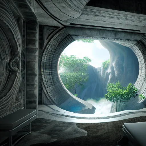 Prompt: : ancient hollow earth luxury architectural plans hyper - realistic, detailed, render by c 4 d octane, unreal engine, 8 k 3 d render ray traceing