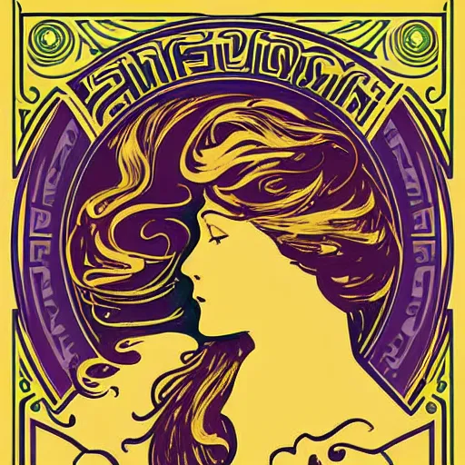 Image similar to swirls and graphics elements from a poster by alphonse mucha, art nouveau, graphic, circular h 7 0 4