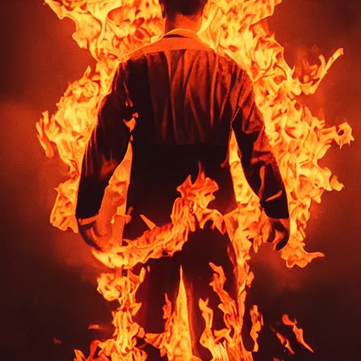 Image similar to a man on fire