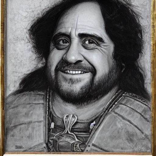 Image similar to portrait, Danny DeVito as a Spanish conquistador