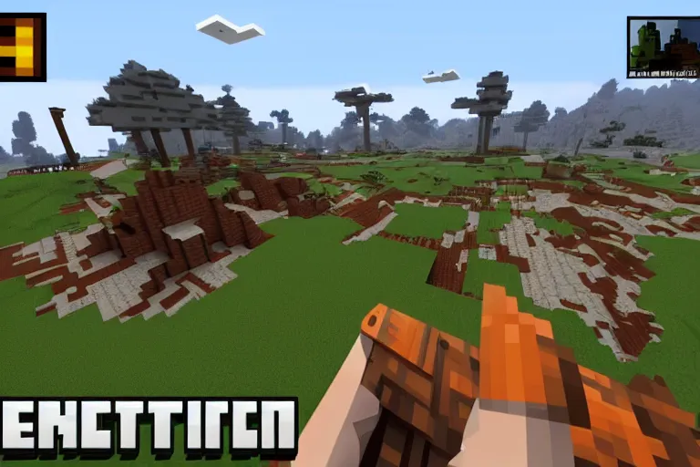 Prompt: battlefield : minecraft