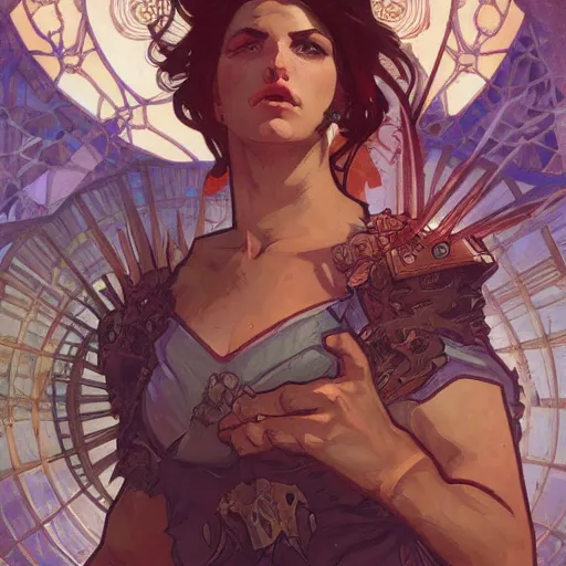 Prompt: magic the gathering illustration of a battle scene between angles, intricate, wild, highly detailed, digital painting, artstation, upper body, concept art, smooth, sharp focus, illustration, art by alphonse mucha