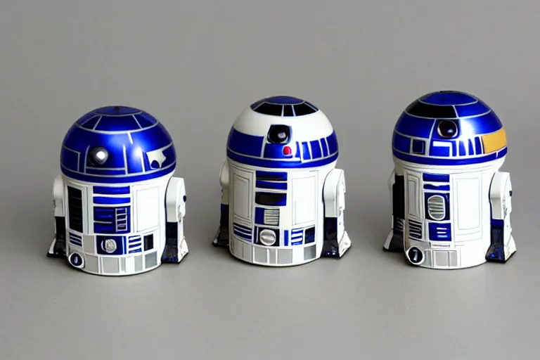 Image similar to r 2 d 2 and luke salt and pepper shakers