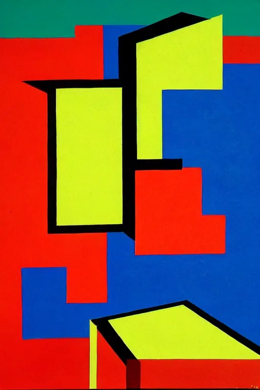 Image similar to painting in the bauhaus style