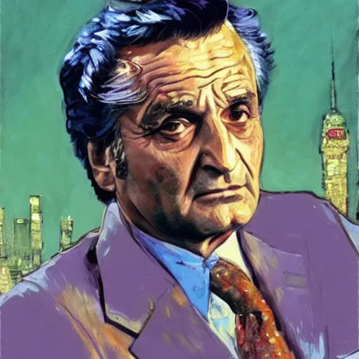 Prompt: a painting of actor peter michael falk playing columbo by arthur suydam, trending on artstation, impressionist style, van gogh